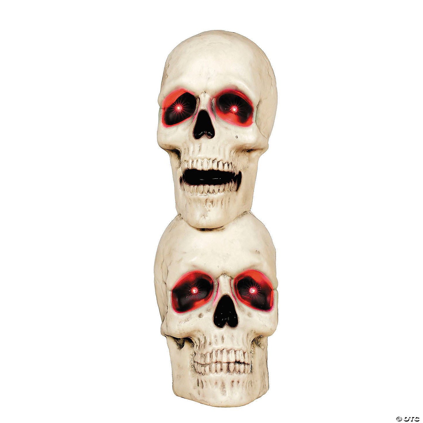 10" Creepy Bones Plastic Human Skull Stack Halloween Decoration