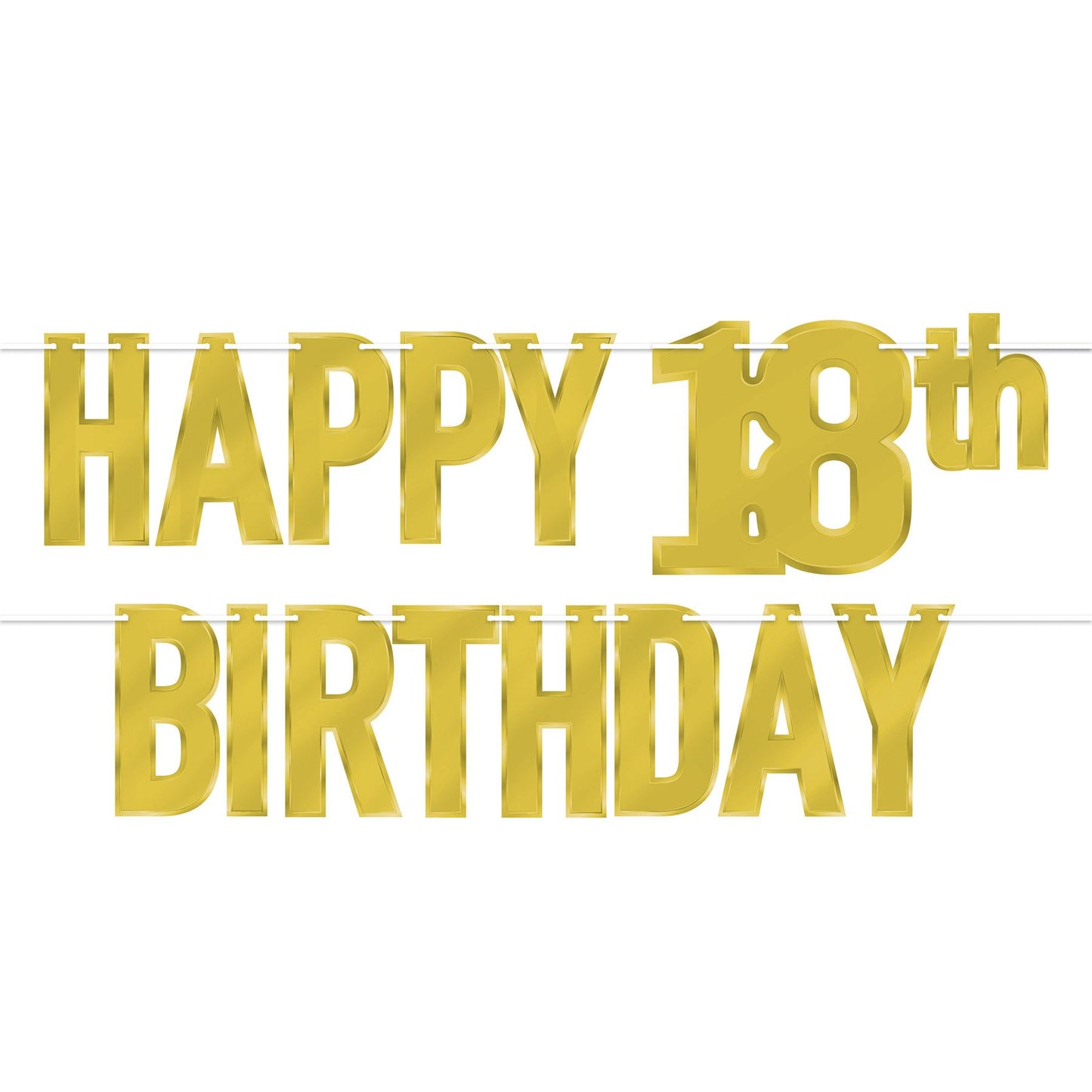 Foil Happy 18th Birthday Streamer
