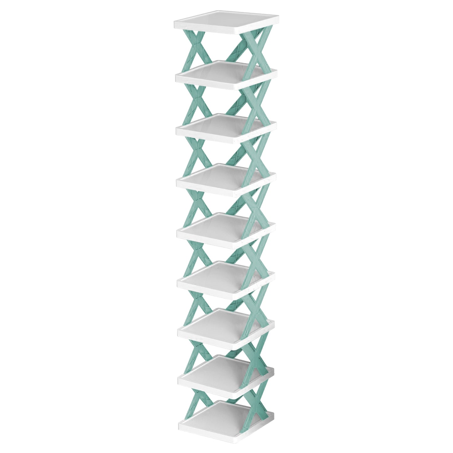 9Tier Narrow Entryway Shoe Rack Plastic Vertical Shoe Organizer Space Saving