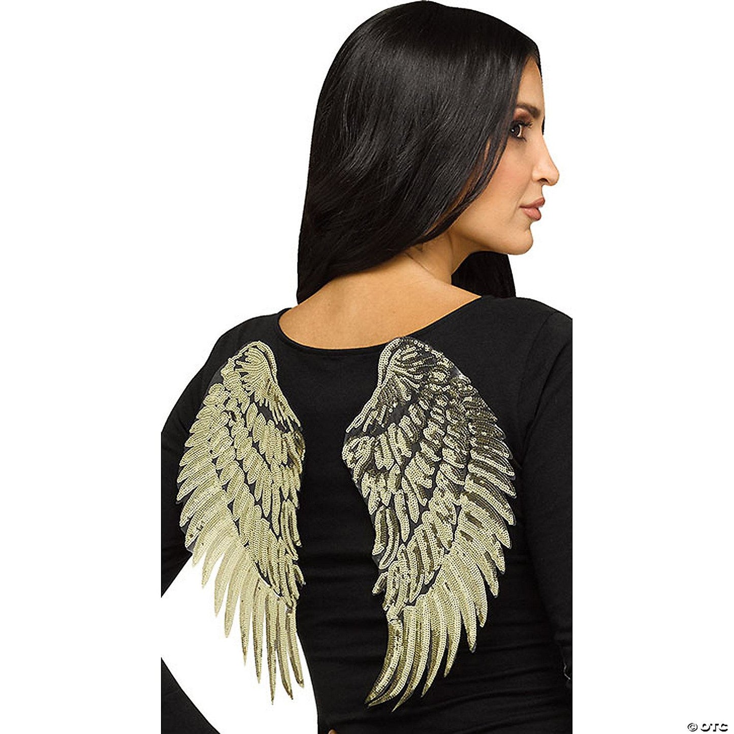 Mens | Adult Gold Metallic Fabric Foam Wings Costume Accessory