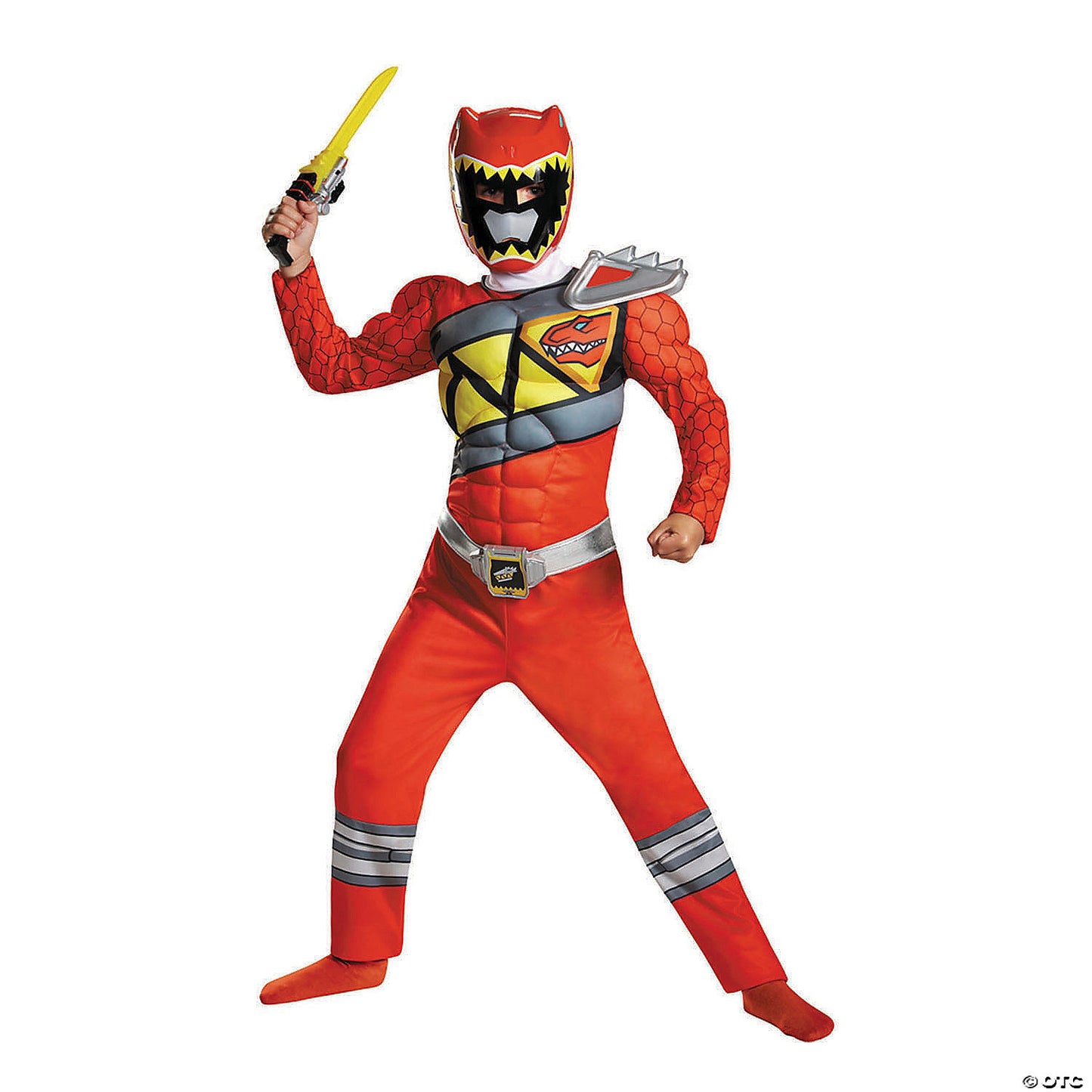 Boys Classic Mighty Morphin Power Rangers Red Dino Ranger Costume