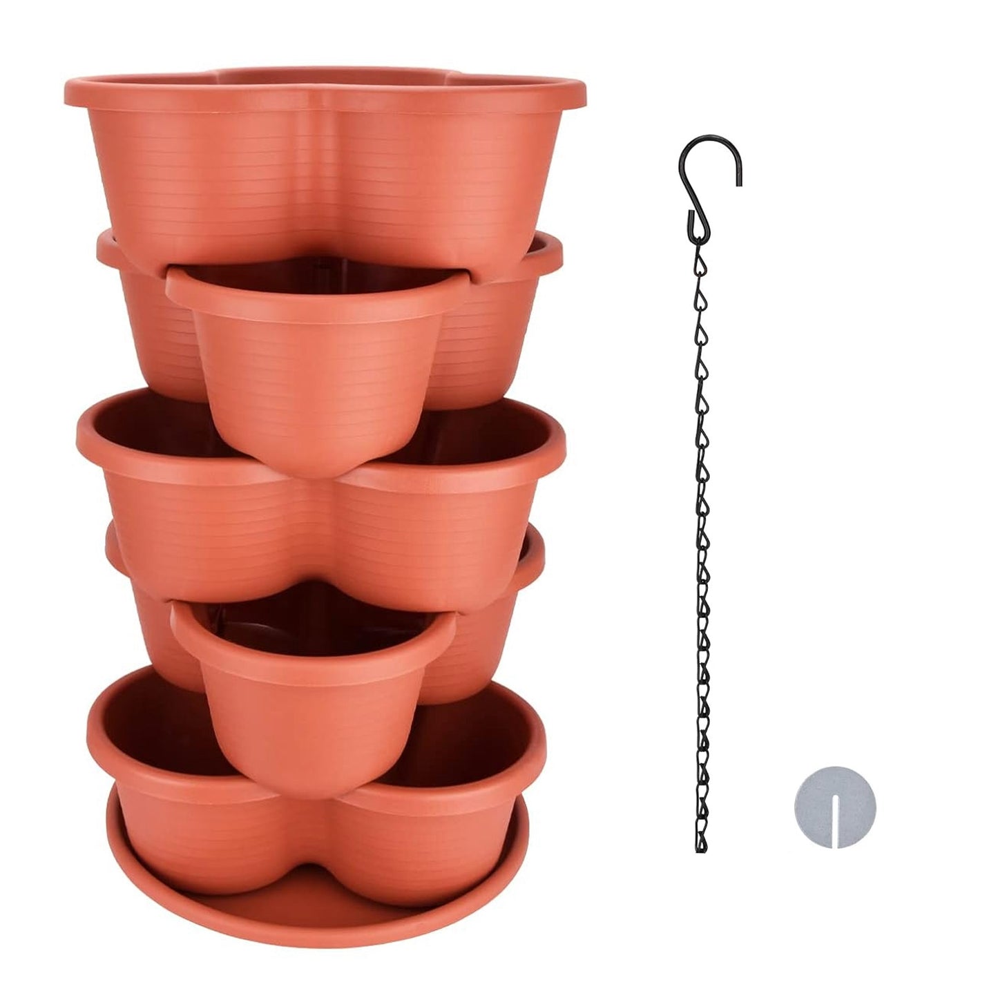 5 Tier Vertical Stackable Planter Garden Tower Stackable Planter Outdoor