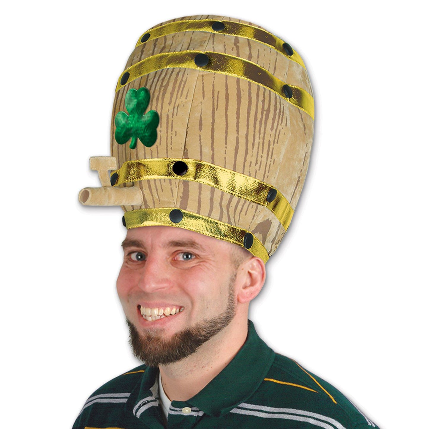 Beistle Plush Shamrock Beer Barrel Hat - St. Patricks | Party Supply