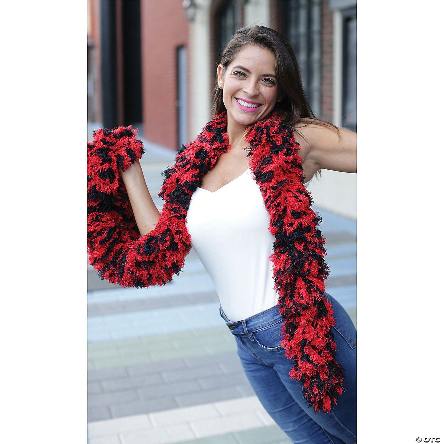Super Featherless Boa | Red/Black