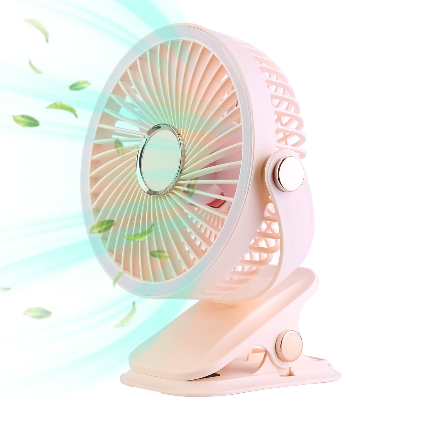 Portable Quiet Clip On Fan With 5 Speeds 3 Brightness 720° Fully Adjustable 9785