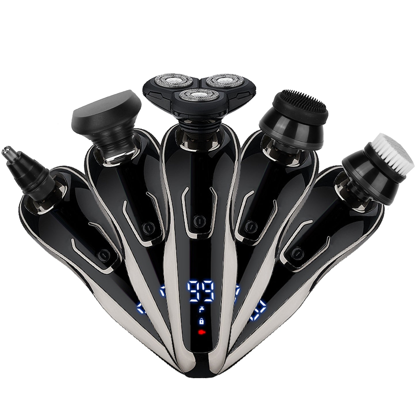 5 In 1 Electric Razor Shaver Rechargeable Cordless Head Beard Trimmer Shaver