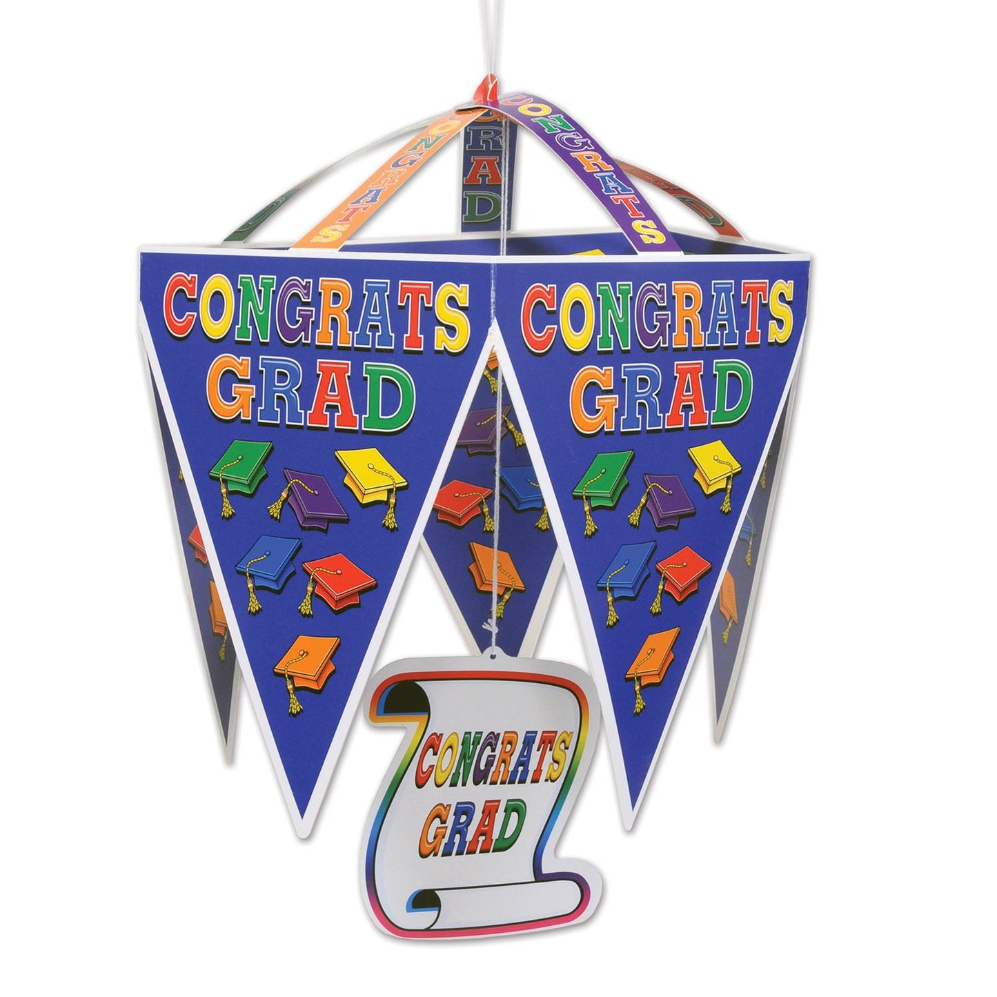 Beistle Congrats Grad Pennant Chandelier - Party Decoration for Graduation