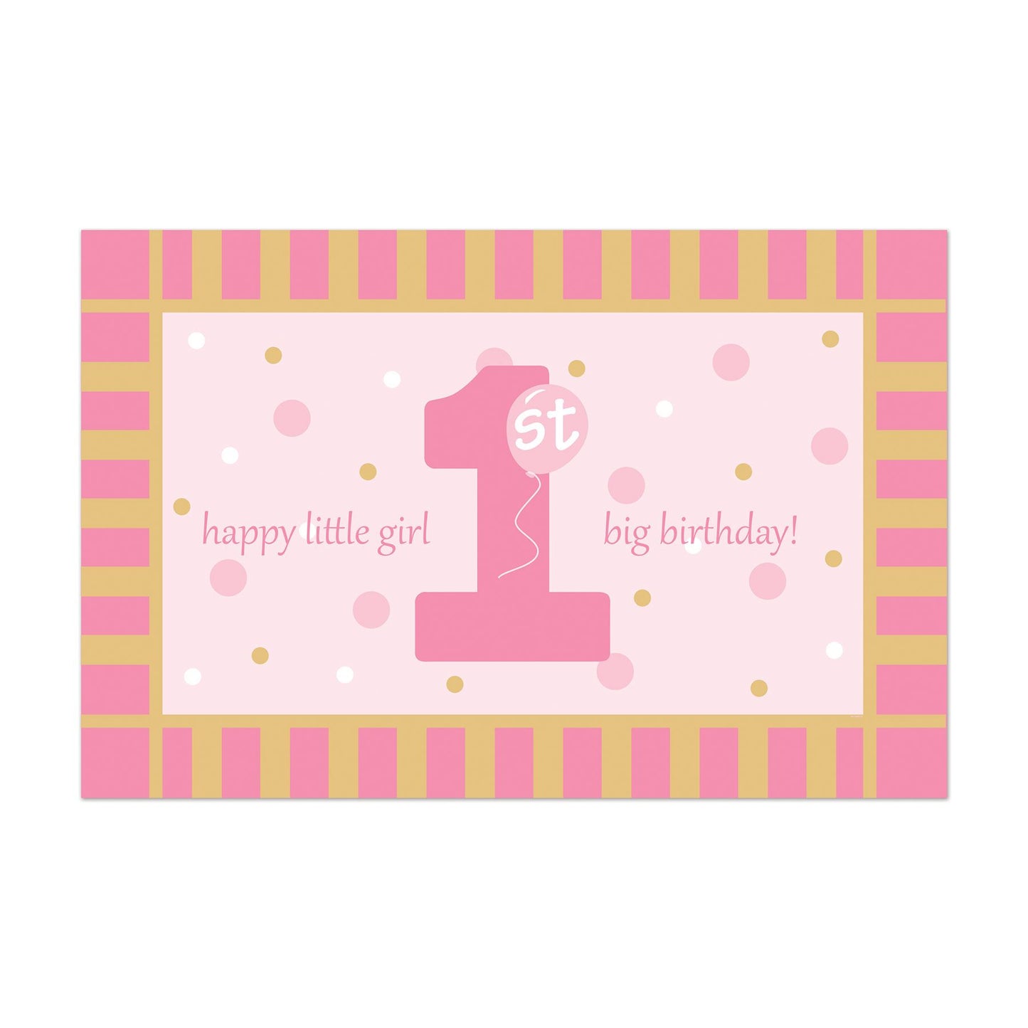Beistle Plastic 1st Birthday Floor Mat | Party Supply | Decoration
