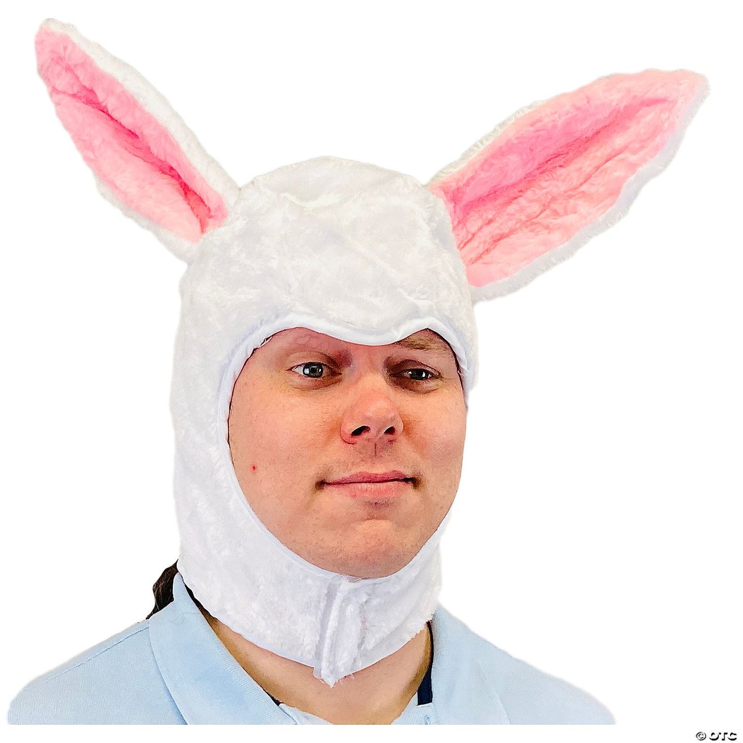 Mens | Adult Bunny Hood | White