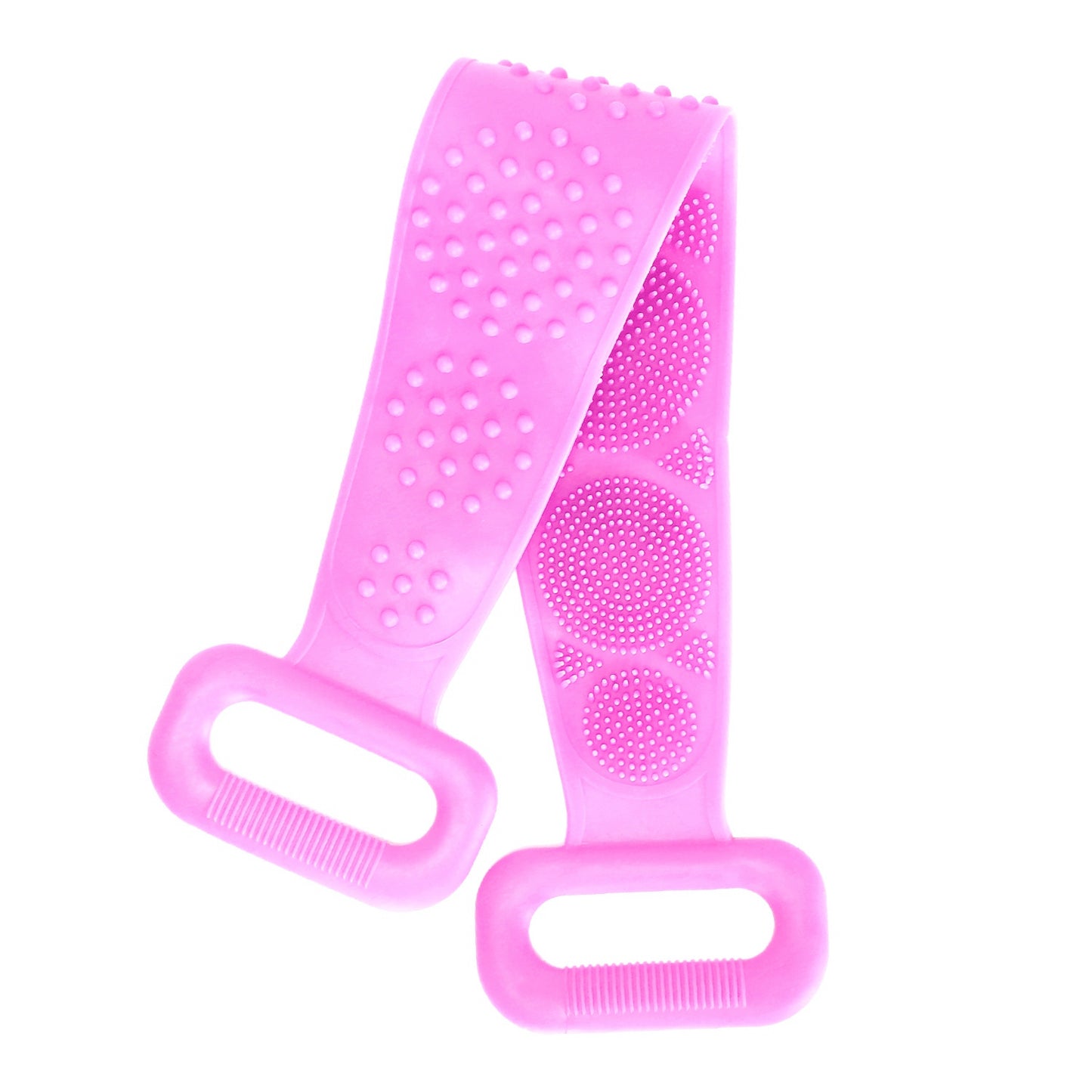 Silicone Back Scrubber Belt For Shower Exfoliating Foaming Body Wash Strap 4638