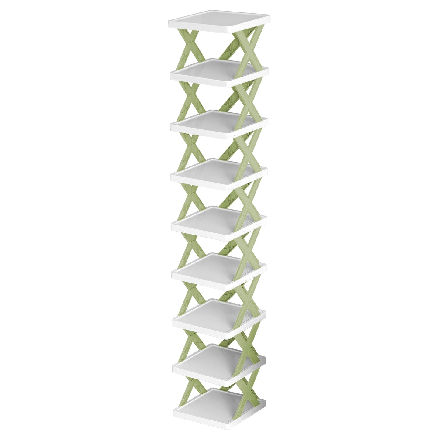 9Tier Narrow Entryway Shoe Rack Plastic Vertical Shoe Organizer Space Savin 8403