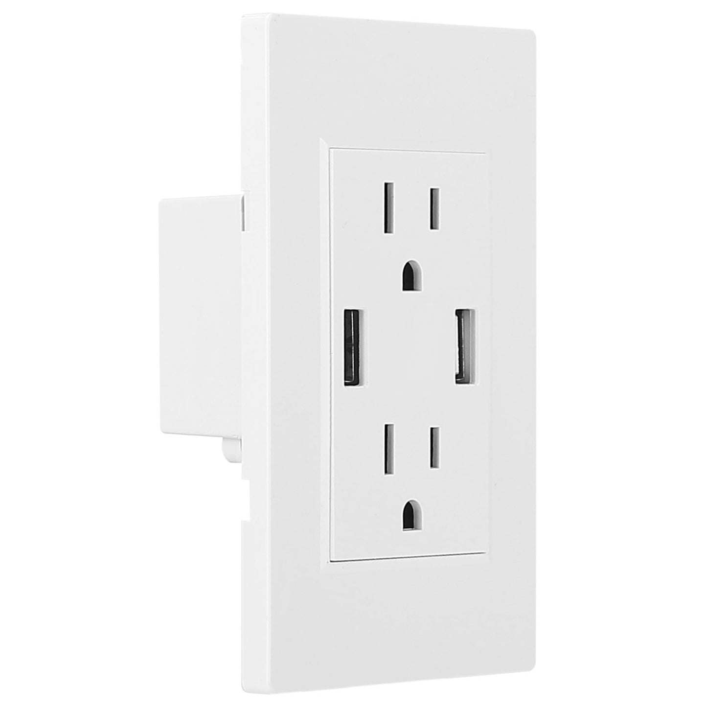 USB Wall Outlet Dual 2.4A USB Wall Charger High Speed Duplex Wall Socket US