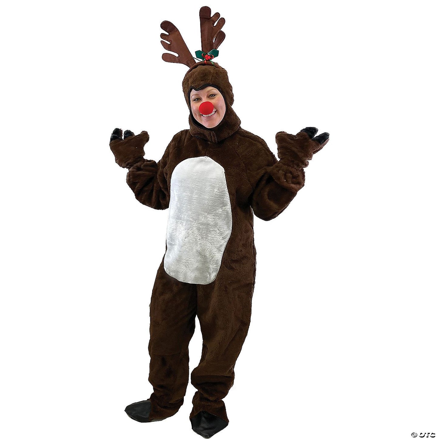 Unisex | Adults Reindeer Costume with Hood - XL