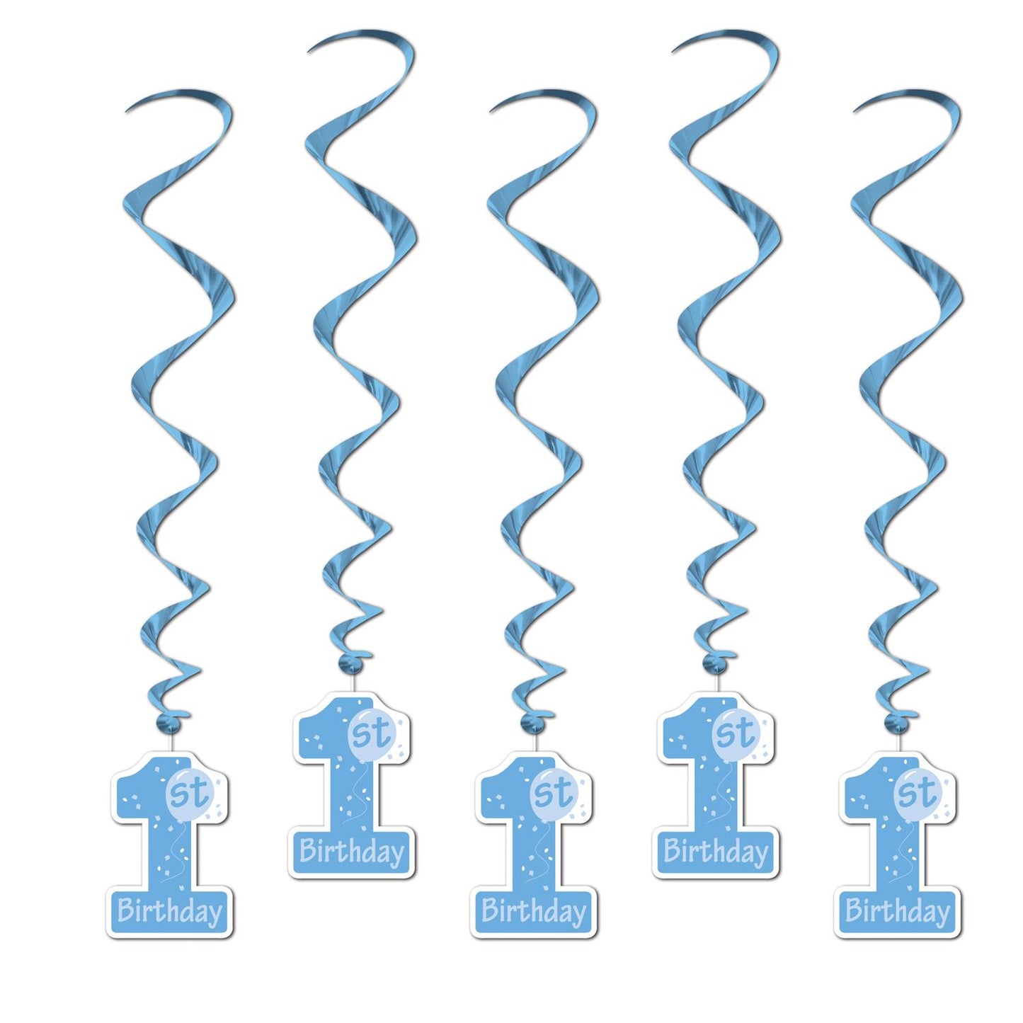 Beistle Blue 1st Birthday Whirls | Party Supply | Decoration