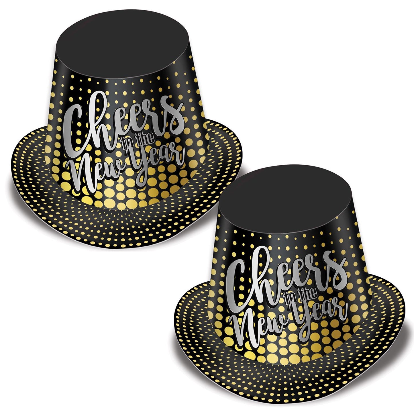 Beistle Silver & Gold Cheers To The NY Hi-Hat - New Years | Party Supply