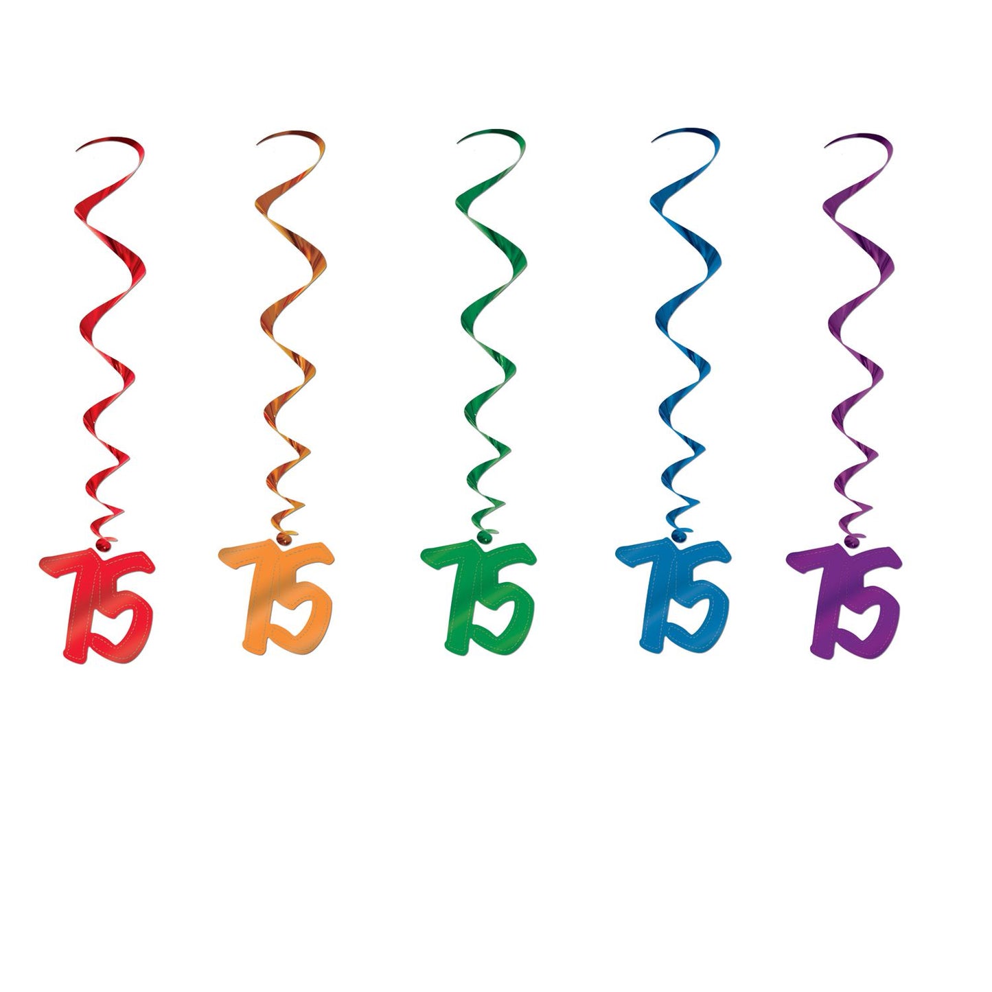 Beistle 75th Whirls - Birthday-Age Specific | Party Supply | Decoration