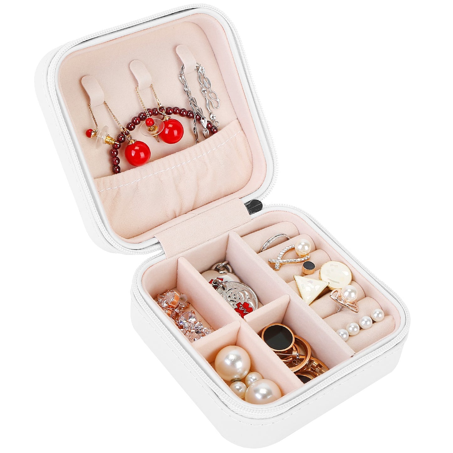 Mini Jewelry Storage Box Portable Ring Earring Necklace Storage Travel Case 5694
