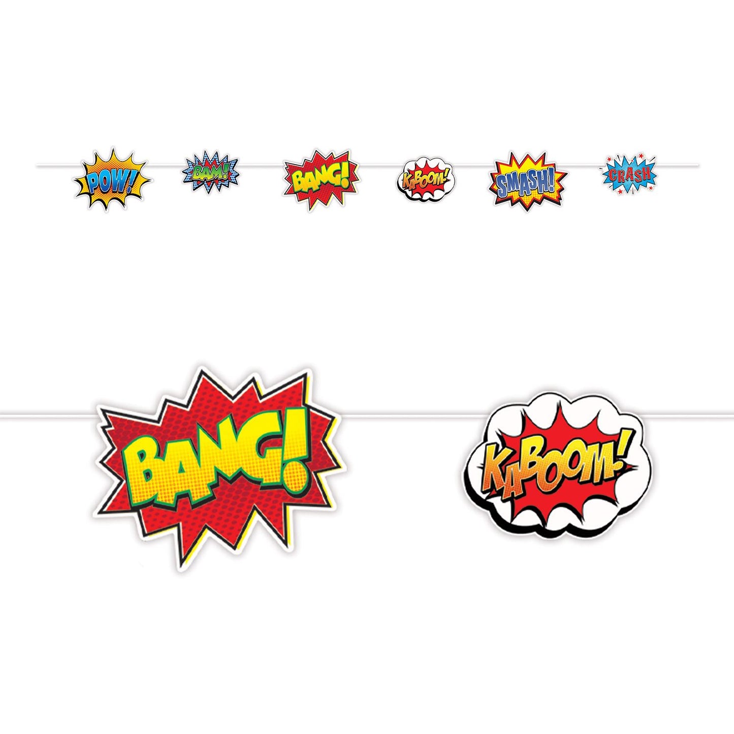 Beistle Hero Action Signs Streamer - Heroes | Party Supply | Decoration