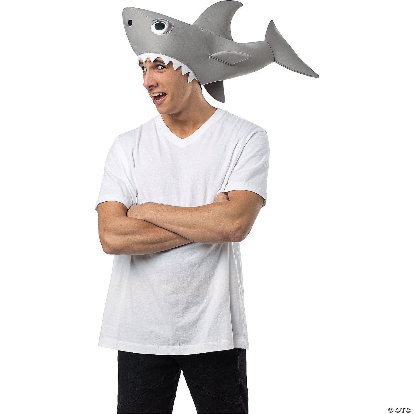 Mens | Adults Gray Man-Eating Shark Hat
