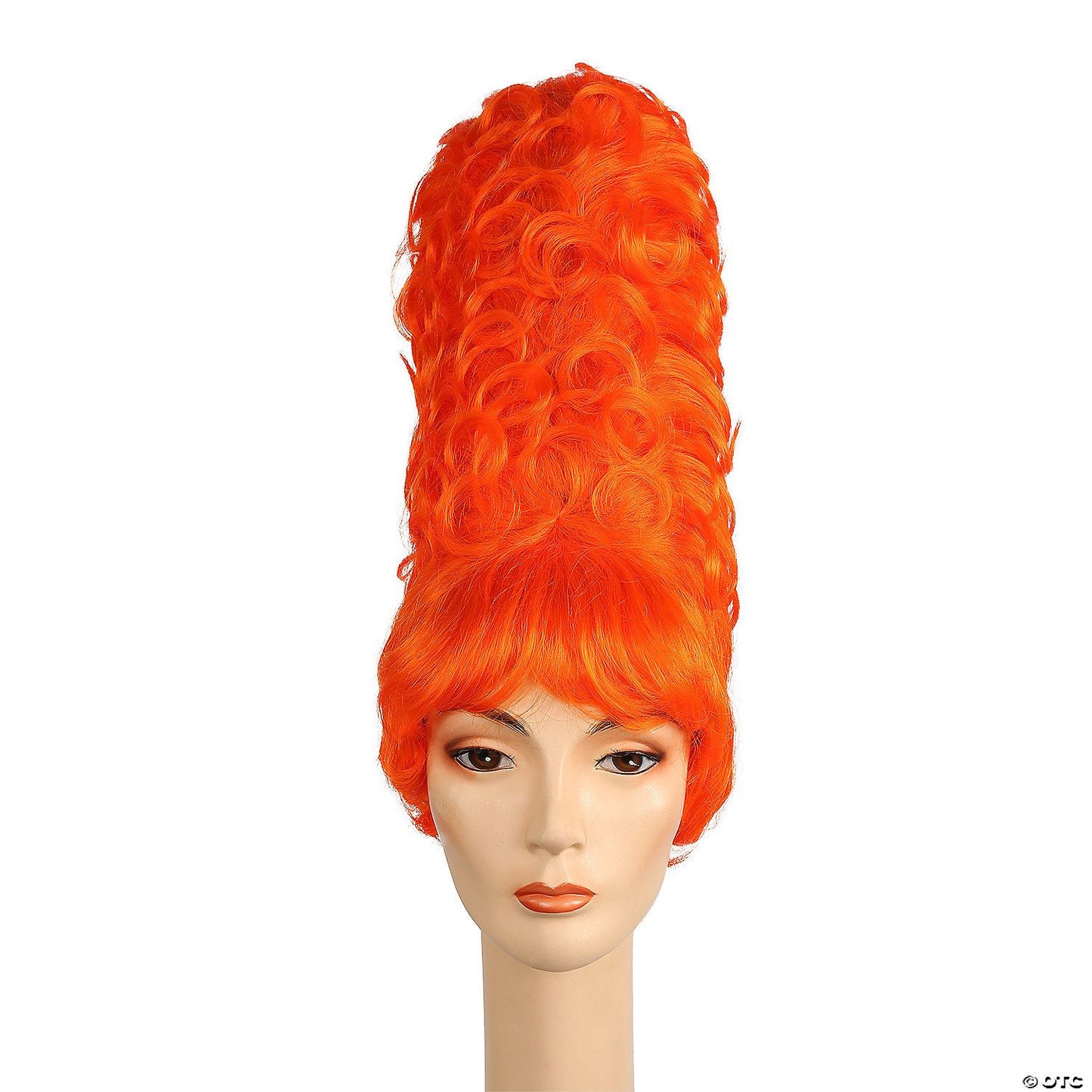 Womens Orange Gigantic Beehive Wig