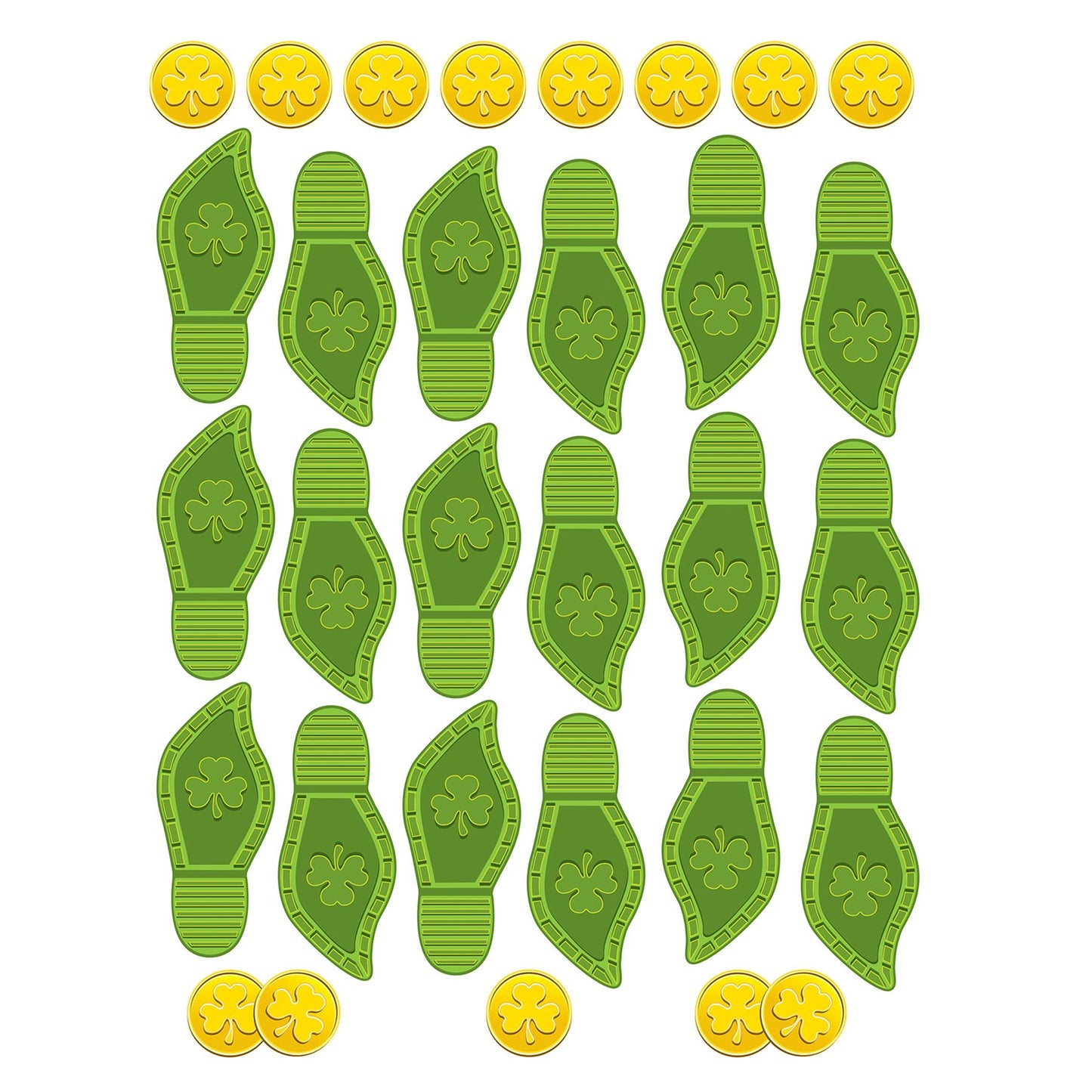 Beistle Leprechaun Footprints & Coins PNP - St. Patricks | Party Supply