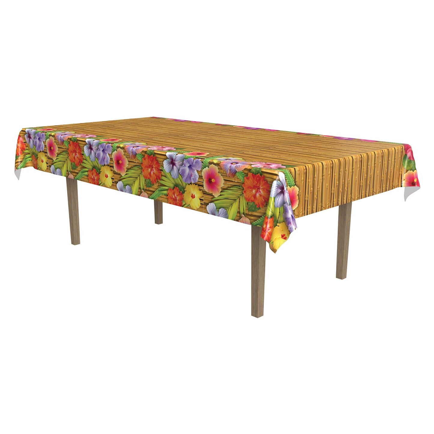Beistle Hibiscus Tablecover - Luau | Party Supply | Decoration