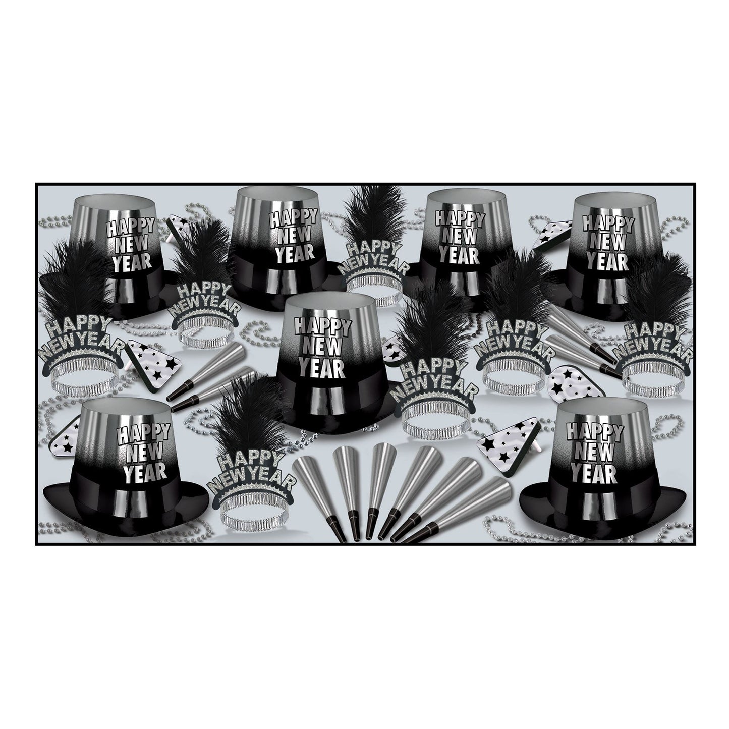 Beistle Silver Entertainer Assortment (for 50 people) - New Years | Party