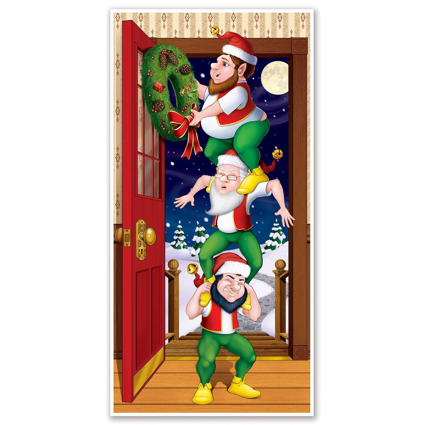 Beistle Christmas Elves Door Cover - Christmas/Winter | Party Supply
