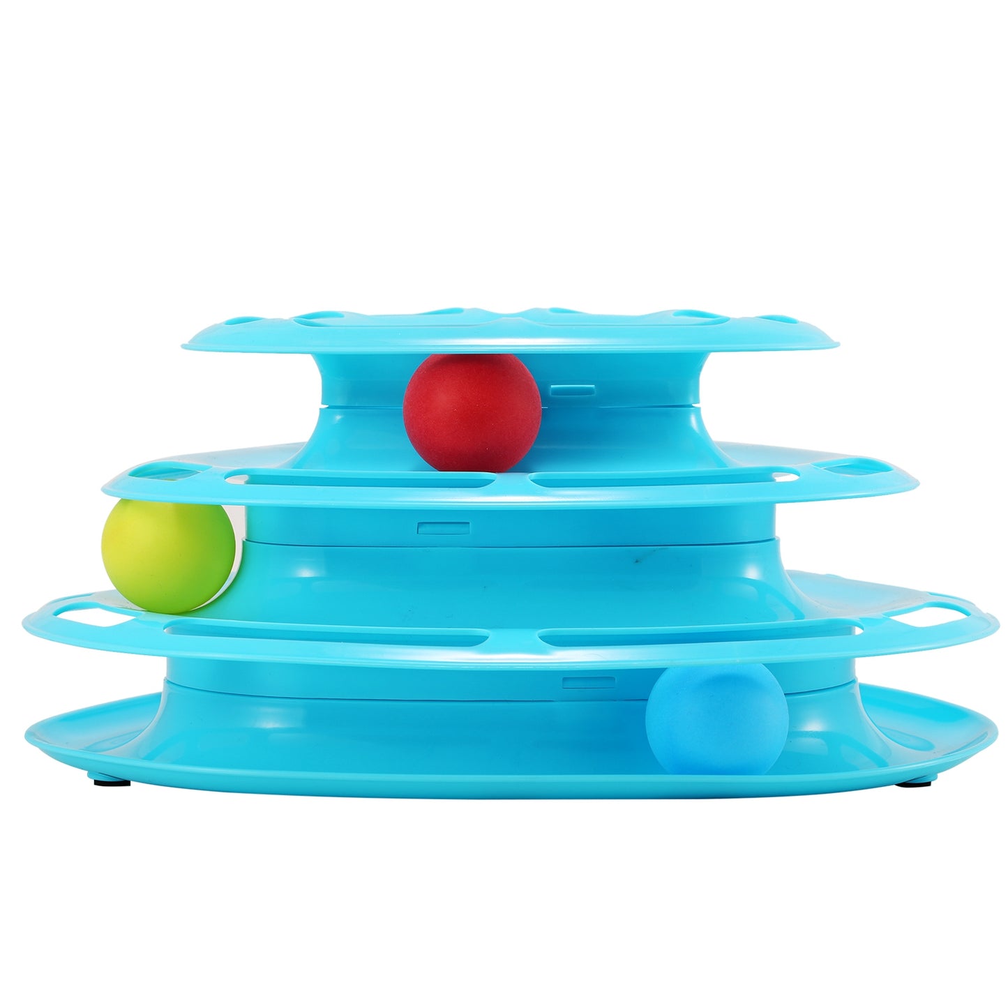 Cat Track Tower Toys 4-Layer Ball Track Interactive Cat Toys Electric Rotat 2813