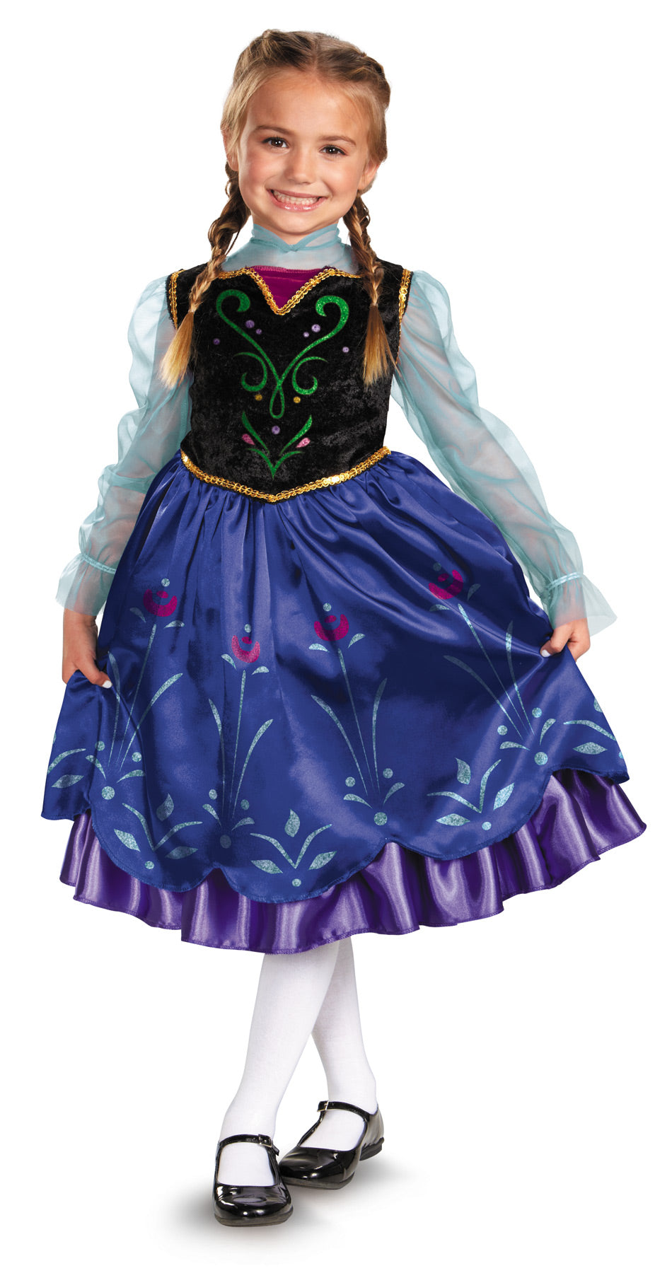 Girls Deluxe Frozen Anna Costume