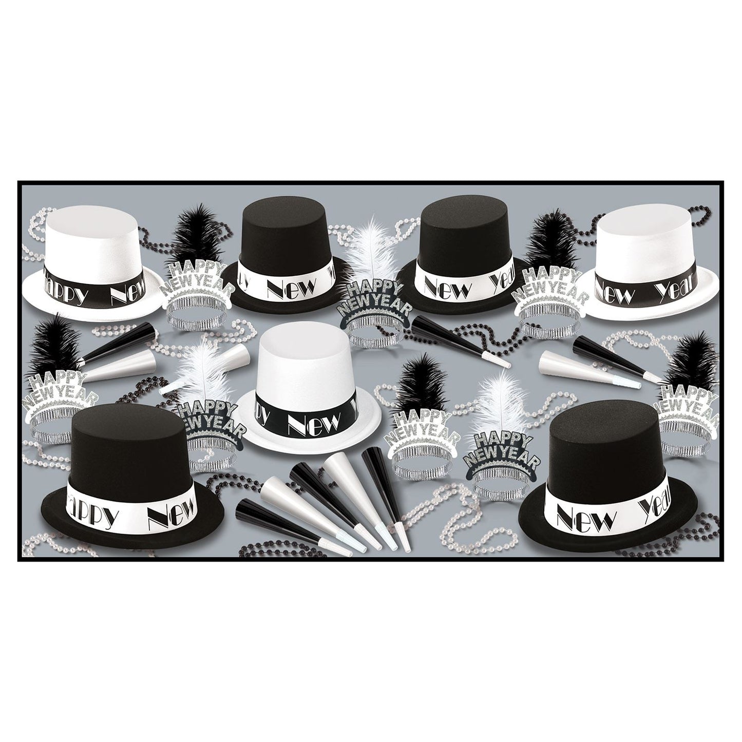 Beistle Putting On The Ritz New Year Assortment (for 50 people) - New Years