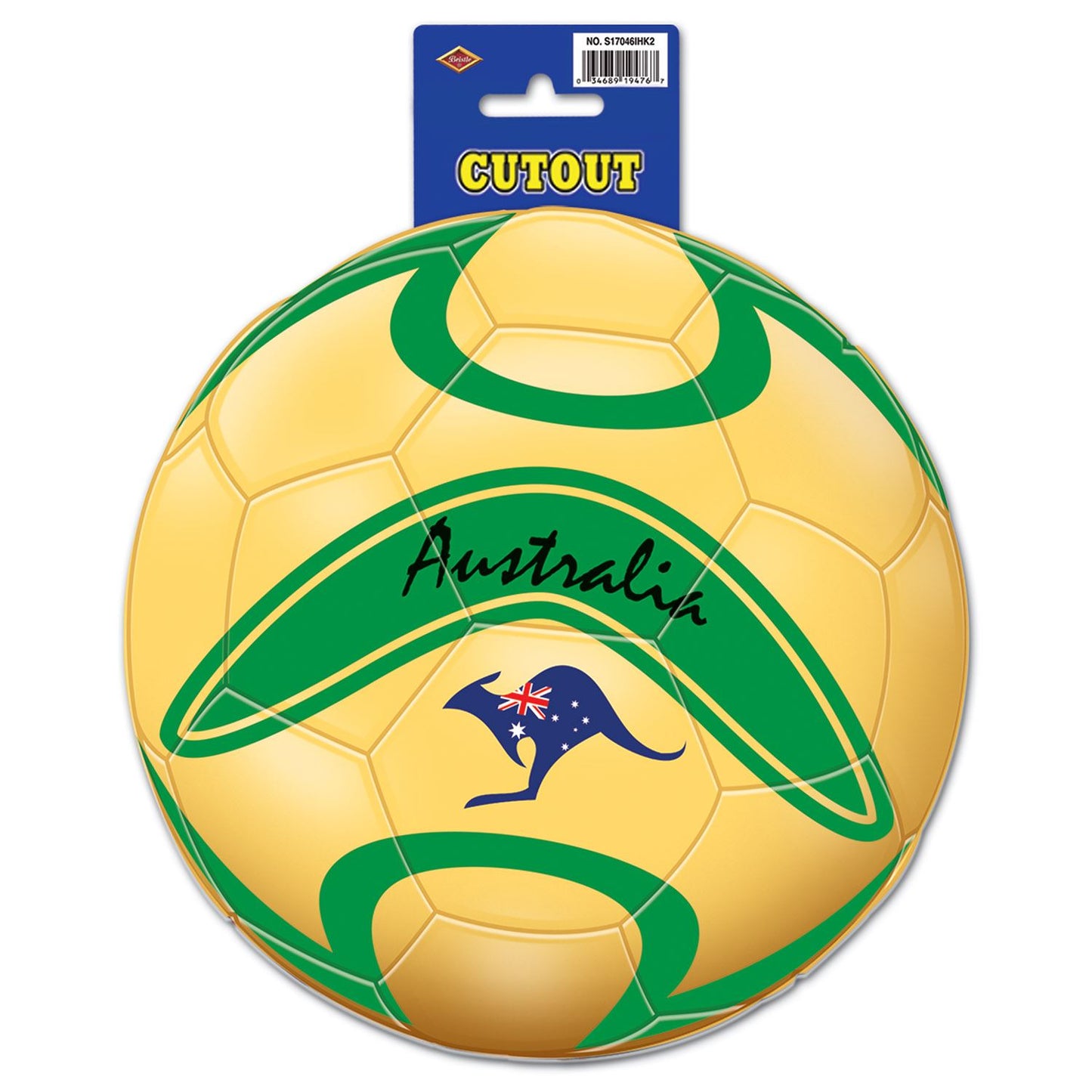 Beistle Australia Soccer Cutout | Party Supply | Decoration