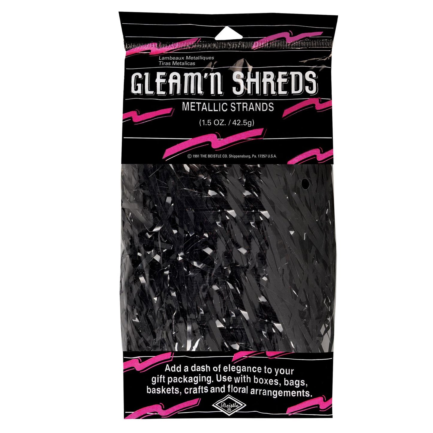 Beistle Black Gleam N Shreds - General Occasion | Party Supply | Decoration