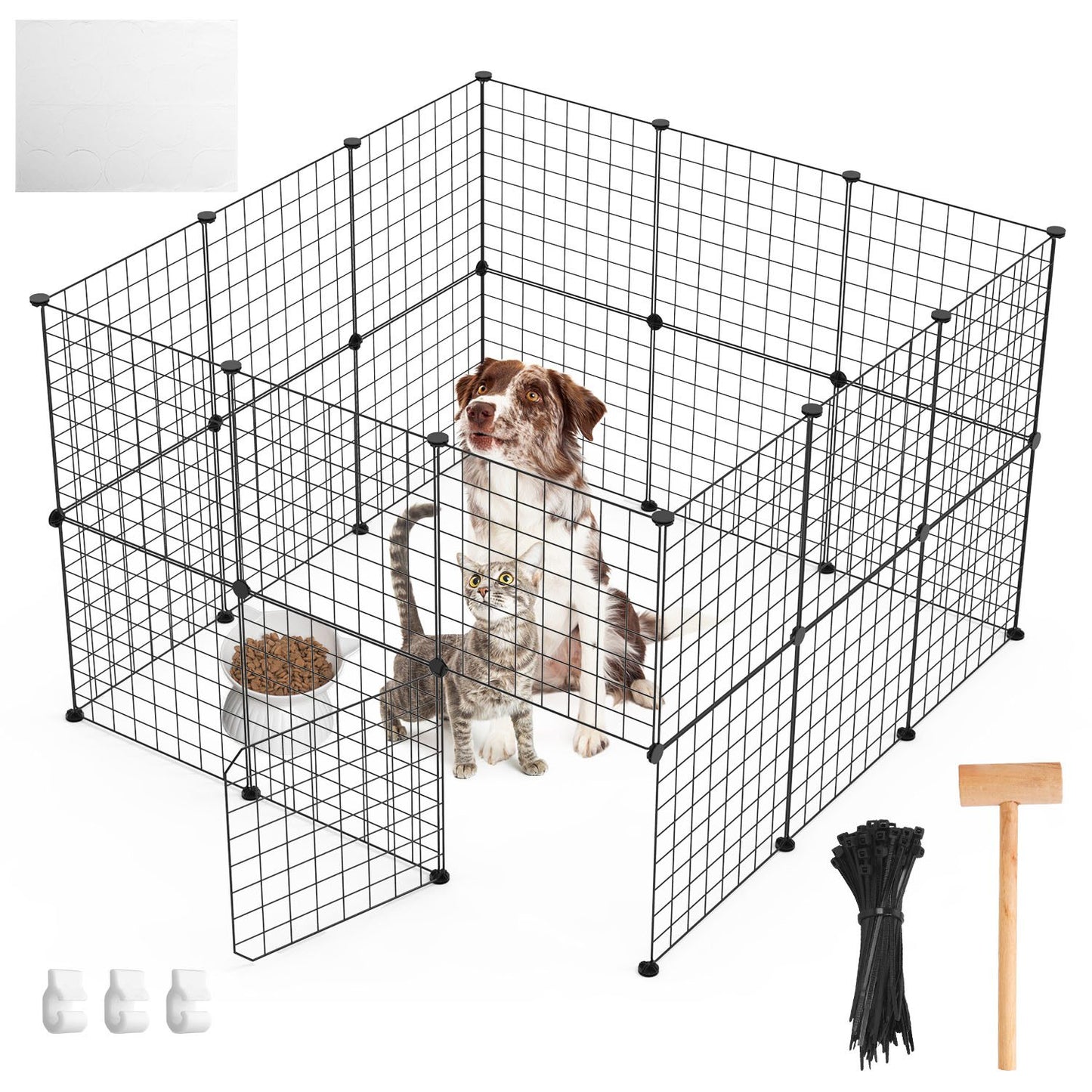 Small Animal Playpen with Door Dog Metal Playpen Small Medium Kitten Puppy