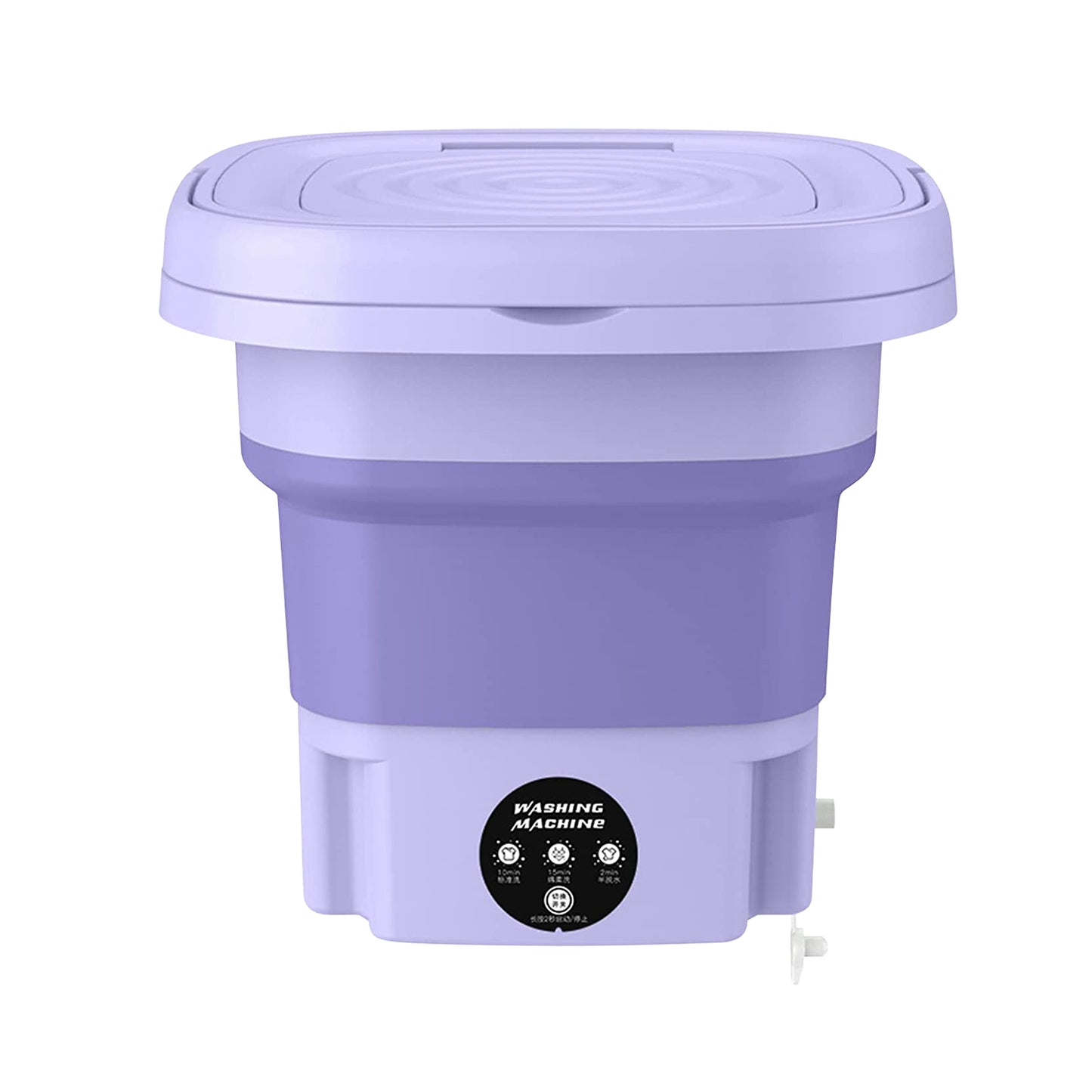Portable Washing Machine Foldable Laundry Machine with Detachable Drain Bas 7974