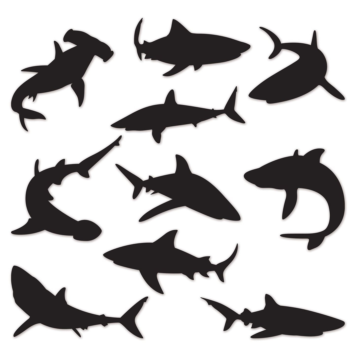 Beistle Shark Silhouettes | Party Supply | Decoration