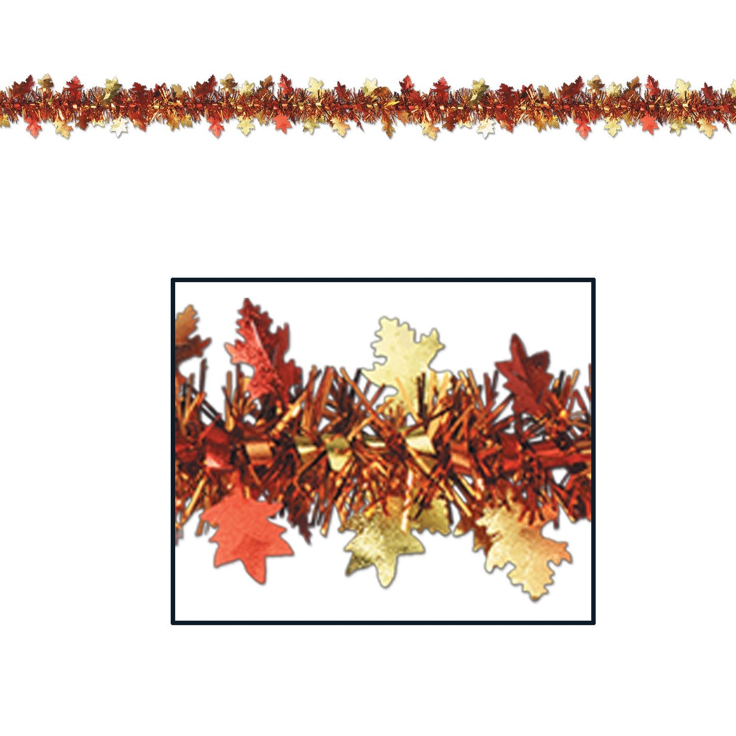 Beistle Metallic Autumn Leaf Garland - Thanksgiving/Fall | Party Supply