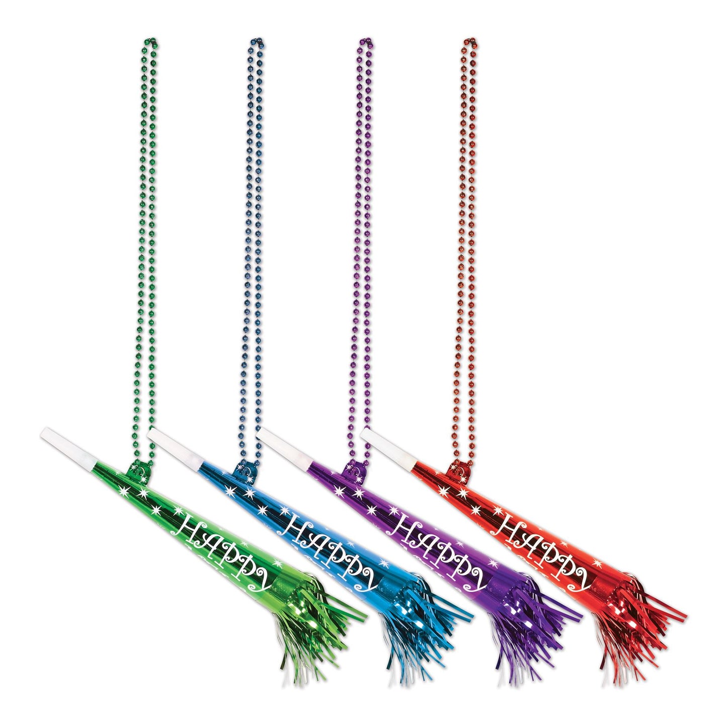 Beistle Happy New Year Beads with Horn - New Years | Party Supply | Decoration