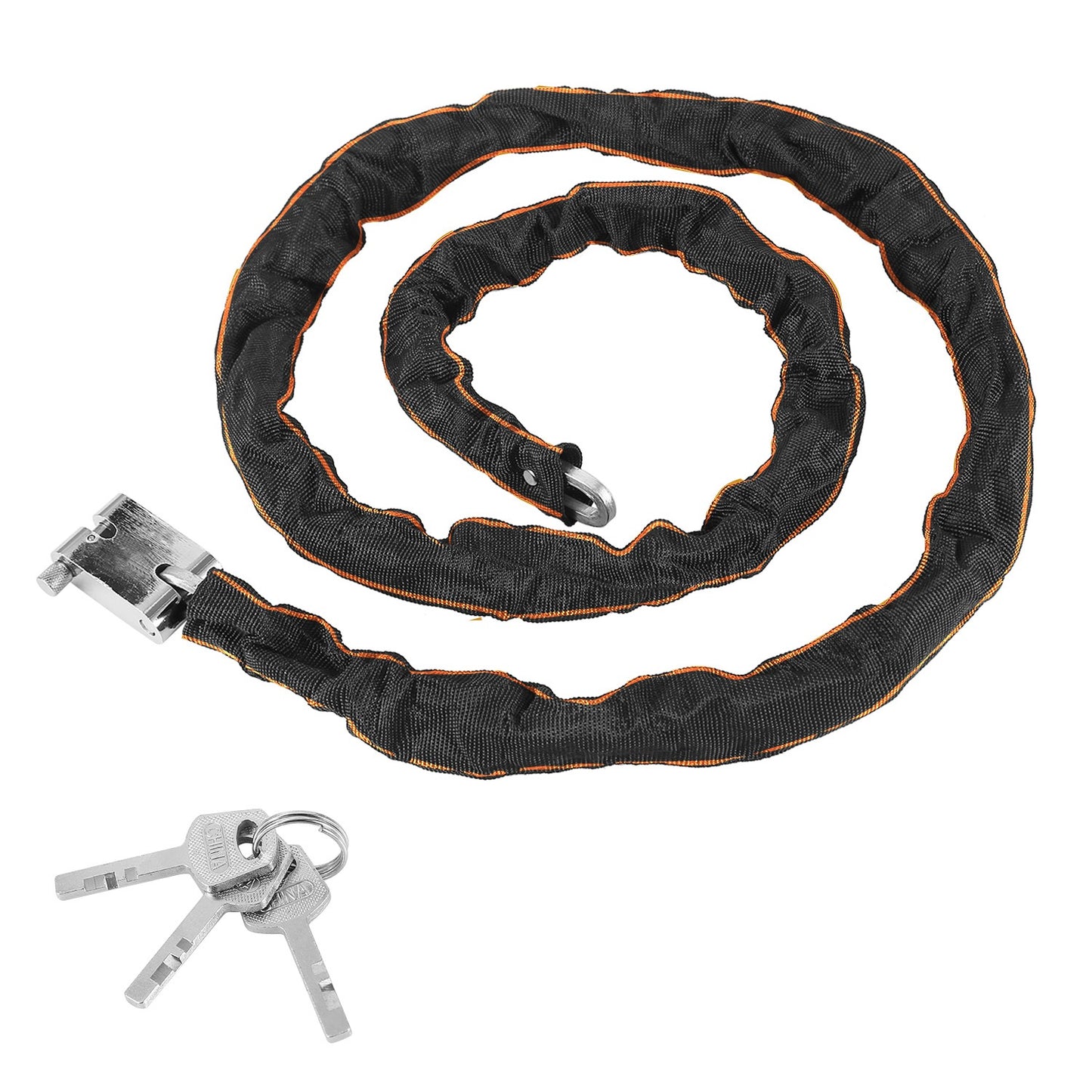 1.8M Bike Chain Lock w/ 3 Keys Heavy Duty Security Lock Bicycle Motorcycle