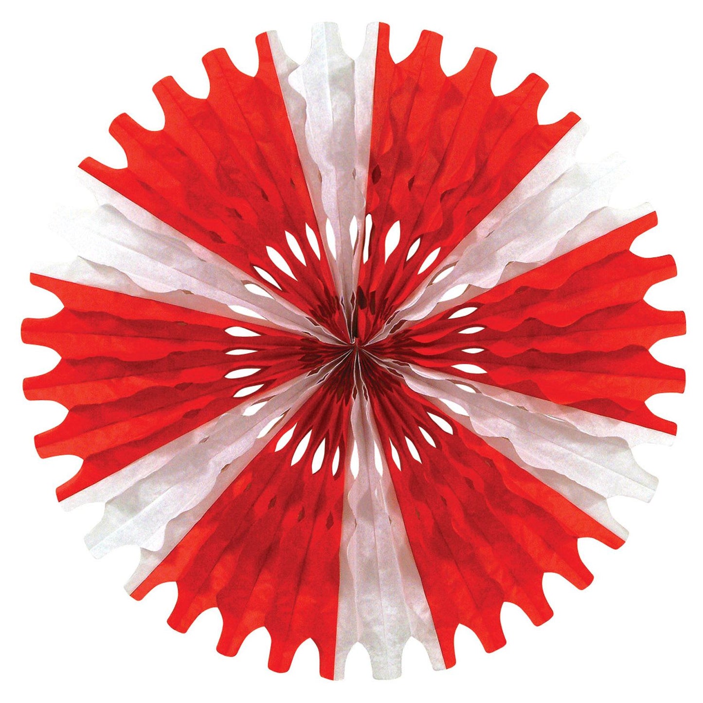 Beistle Red and White Art-Tissue Fan - Valentines | Party Supply | Decoration