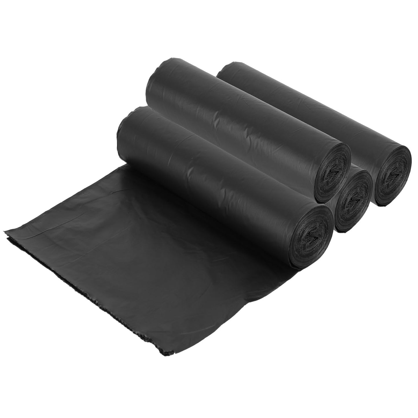 4 Rolls Black Garbage Bags 5.3 Gallons Unscented Disposable Trash Bags Portable