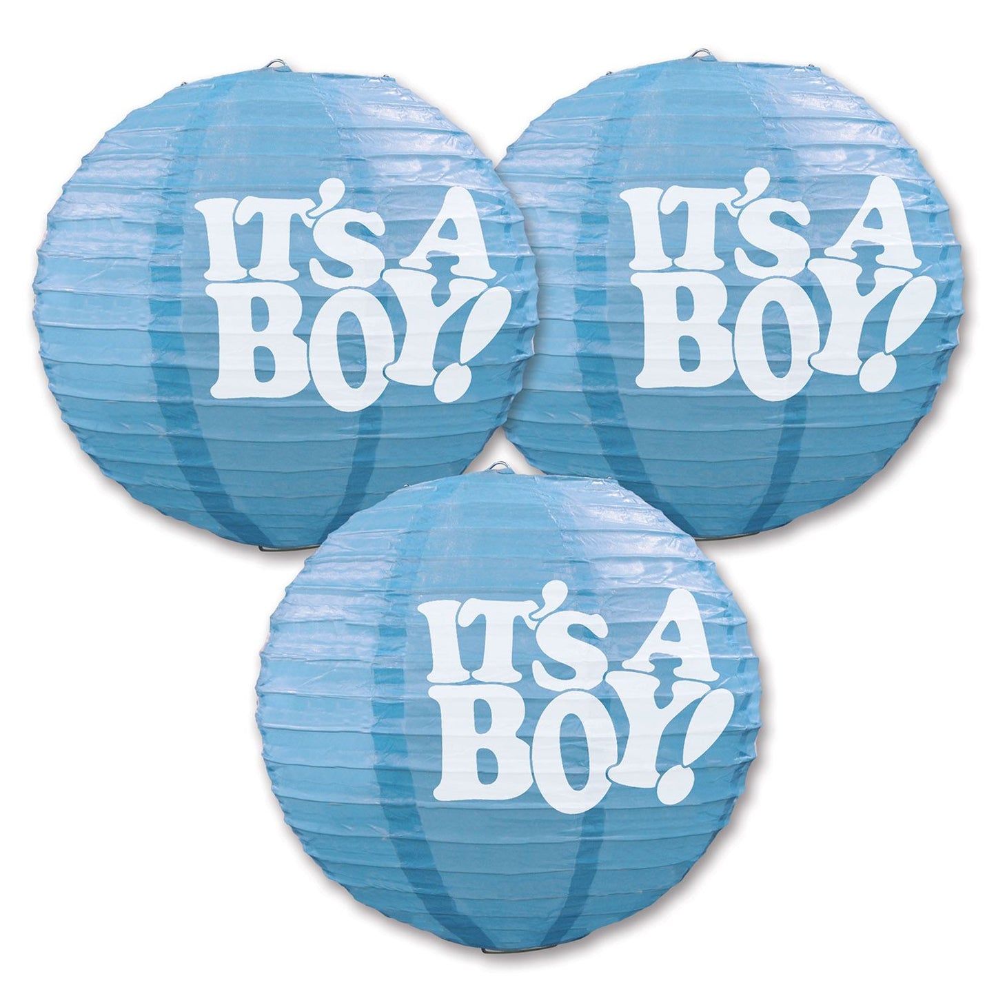 Beistle It's A Boy Paper Lanterns - Baby Shower | Party Supply | Decoration