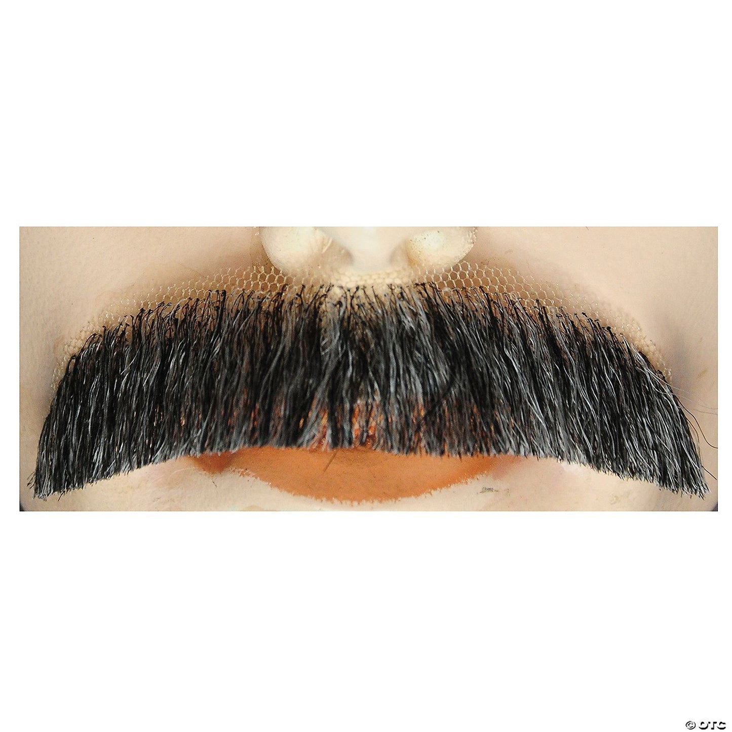 Mens Blend Downturn Mustache | Gray-Dark