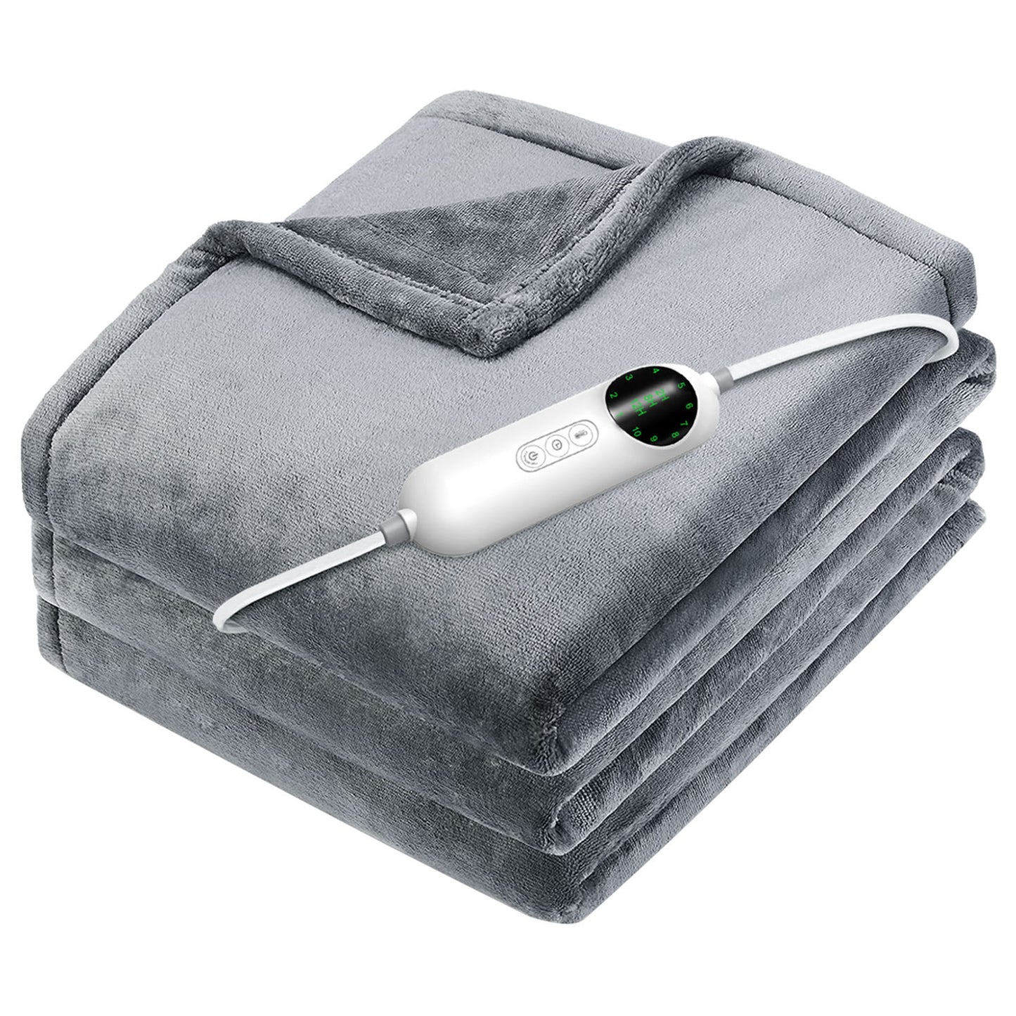 Electric Heated Throw Flannel Heated Blanket with 10 Heat Settings Auto off