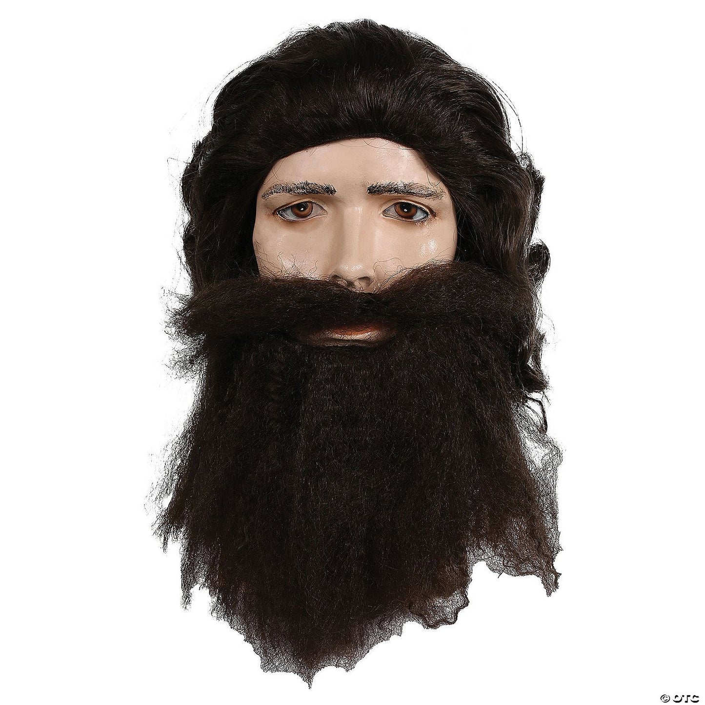 Coal Miner Wig and Beard Set Brown