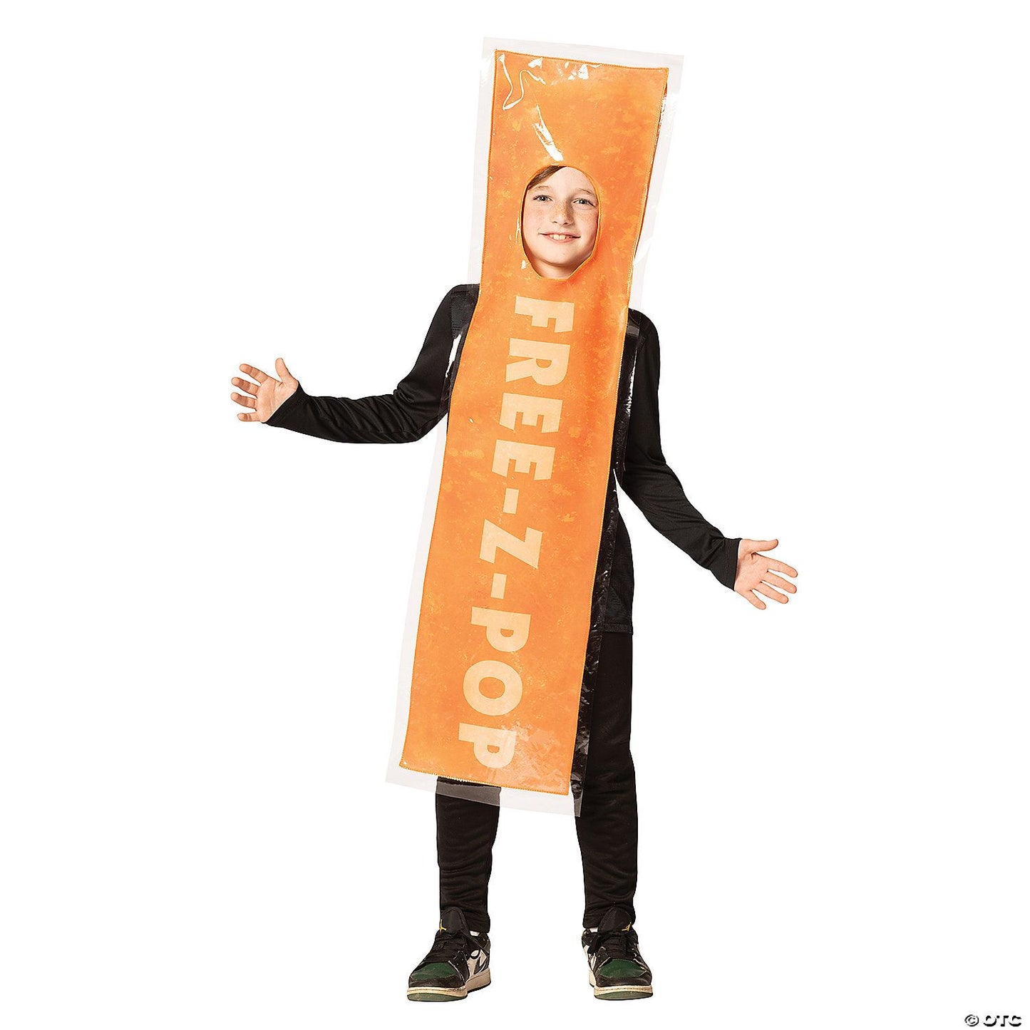 Unisex | Kids Orange Free-Z-Pop Ice Costume - Medium 7-10
