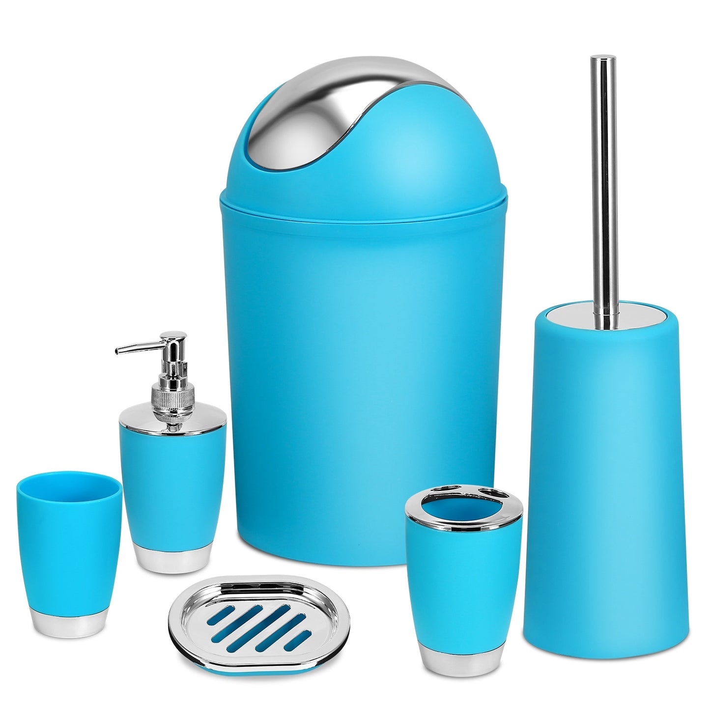 Bathroom Accessories Set 6 Pcs Bathroom Set Ensemble Complete Soap Dispense 4492