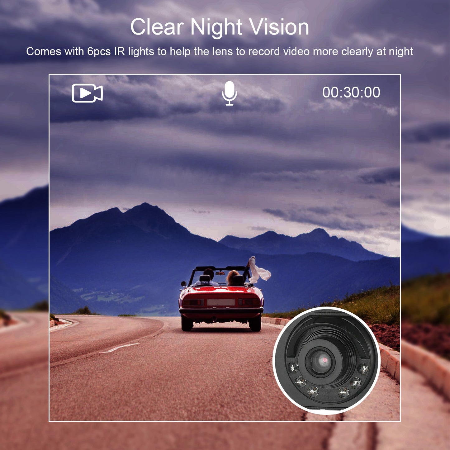 1080P Car DVR Camera Dash Cam Camcorder 90° Angle Loop Recording Night Vison