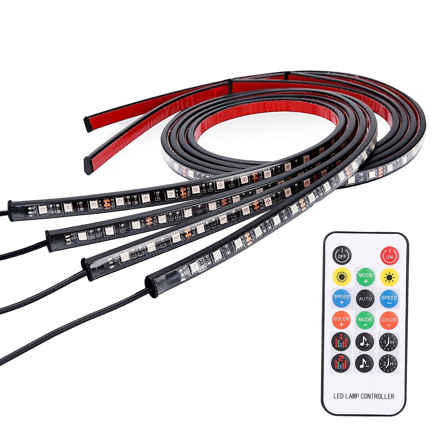Waterproof RGB Underglow LED Strip Remote App Control Car Underbody Light Music
