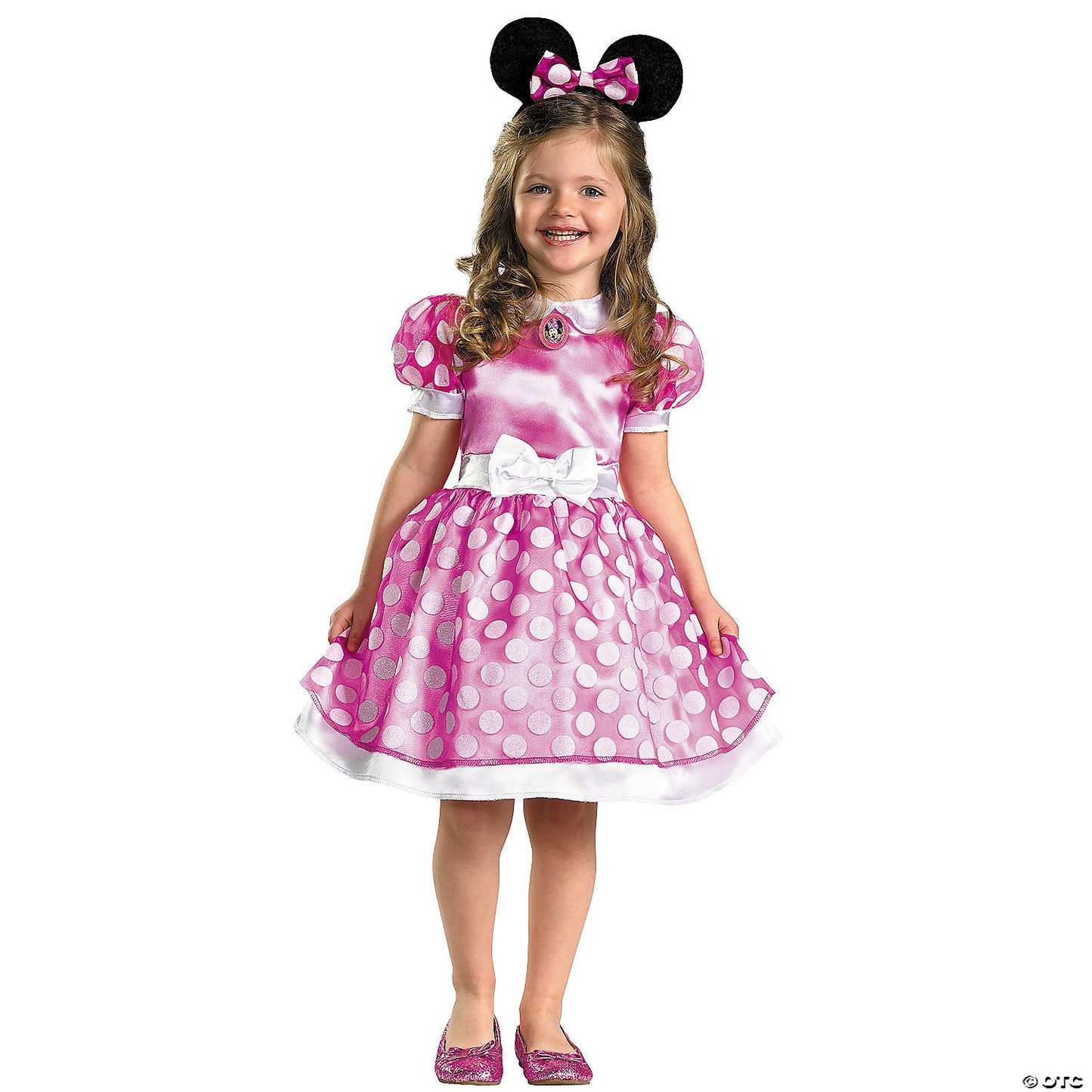 Girls Pink Classic Minnie Mouse Costume